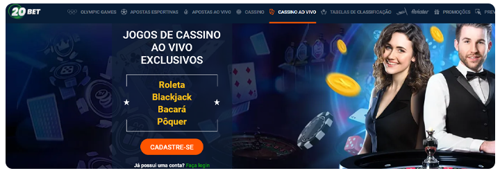 live casino 20bet