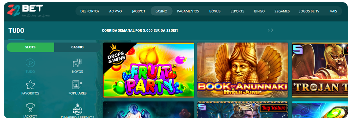 online casino 22bet